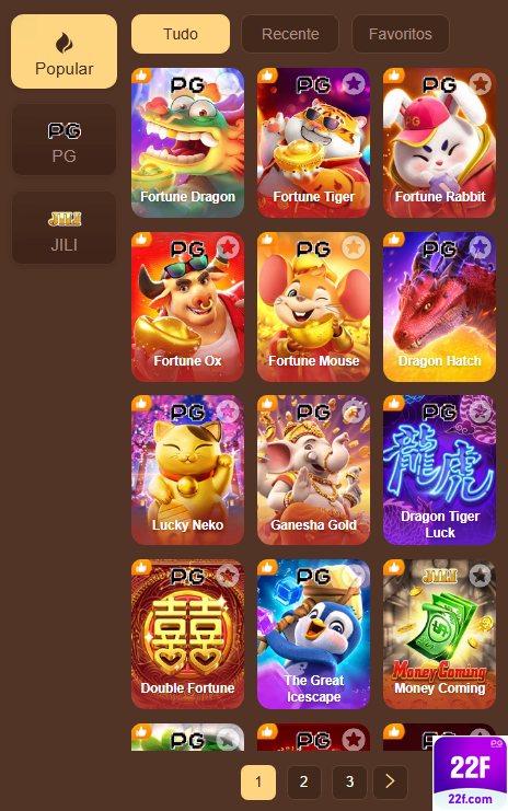 Jogos Certificados 22f.com