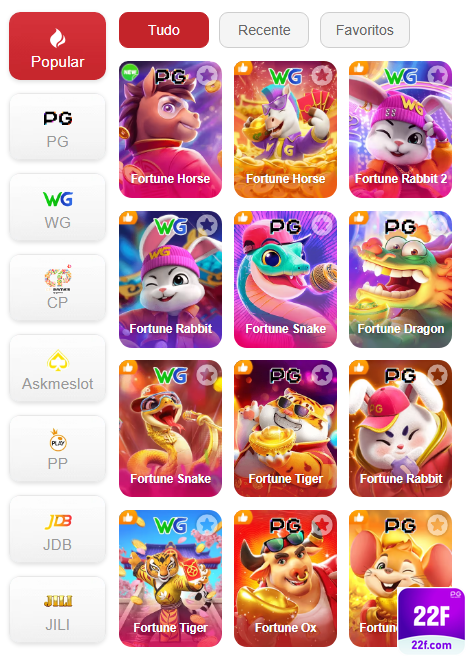 Experiência de Jogos 22f.com